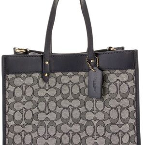 Coach Black and Gray Patterned Tote